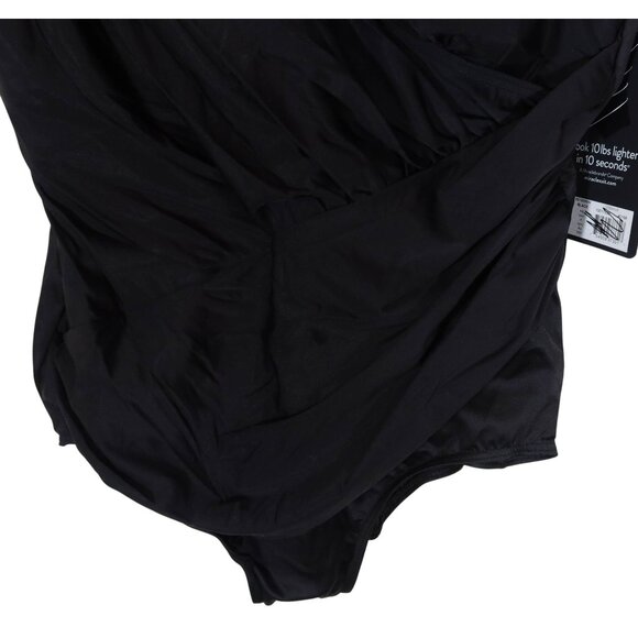 MIRACLESUIT Oceanus Slimming One Piece Swimsuit Size 22W NWT Black Classic - Picture 5 of 7